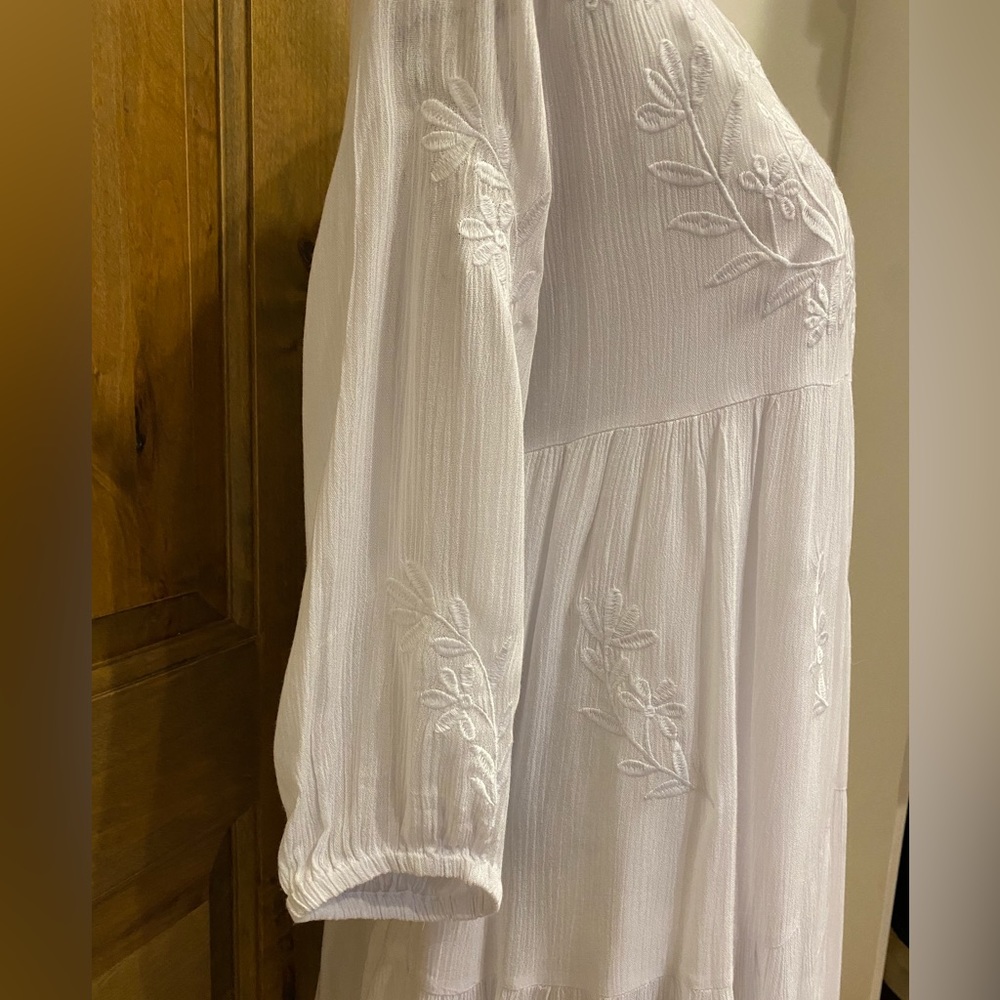 Tunique Brodée ANA - Taille L - Crème - Style Cottage Core Féerique - Occasion Parfait État